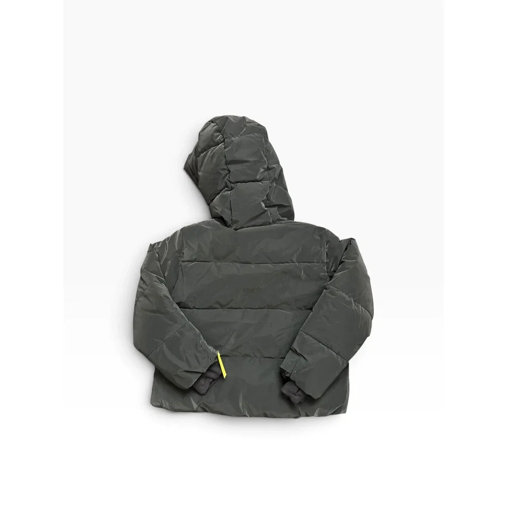 All in Motion Kids Heavyweight Puffer Jacket Black XS 4/5 Insulated Hooded NEW